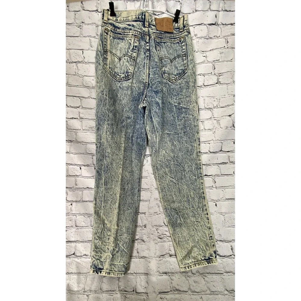 Vintage Kids Youth Boys Girls Levi's 505 Acid Washed Jeans Size 16 31